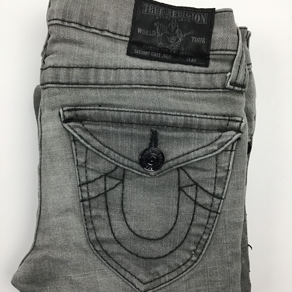True Religion Jeans Girls JULIE Size 12 Gray (P)^